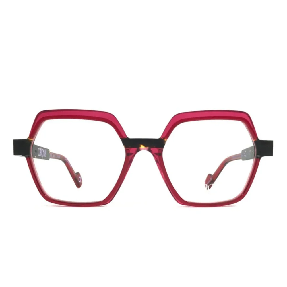 Etnia Barcelona Eyeglasses Frames CHROMA N38 RDHV Red Havana Fuchsia 55-18-140